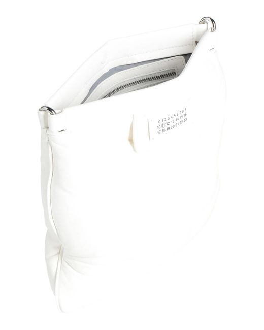Maison Margiela White Medium Size Leather Sling Bag