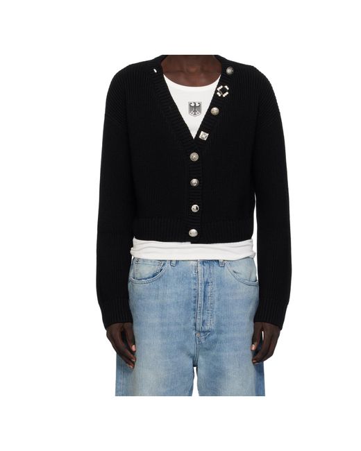 Vetements Black Mini V-Neck Cardigan