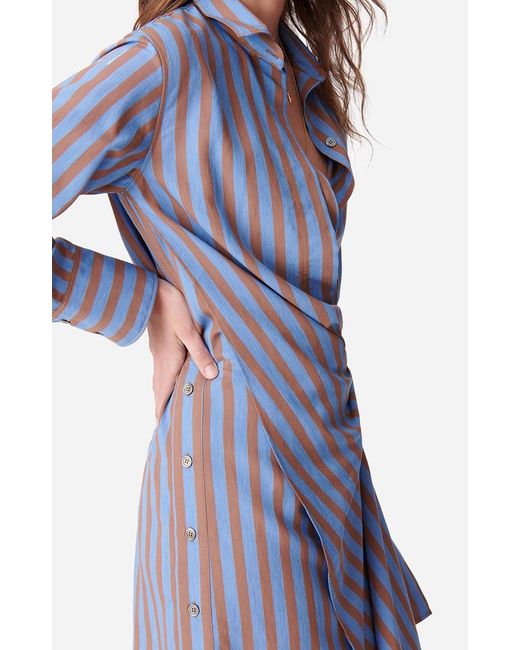 Vanessa Bruno Blue Long-Sleeved Dress