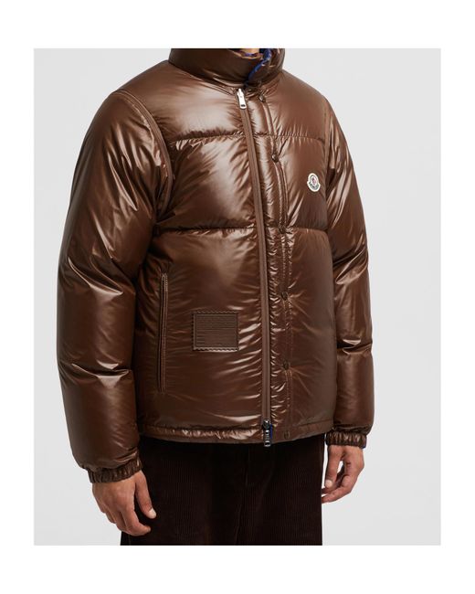 Moncler Blue Verone Reversible Short Puffer Jacket for men