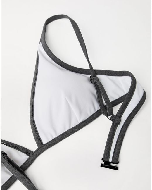 Brunello Cucinelli Natural Monili Chain-Embellished Bikini Top