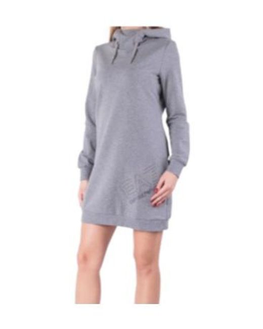EA7 Blue Hot Drilling Logo Dress