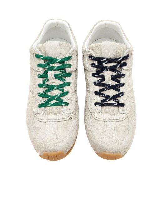 Alohas White Tb.56 Fuzzy Low-Top Sneakers