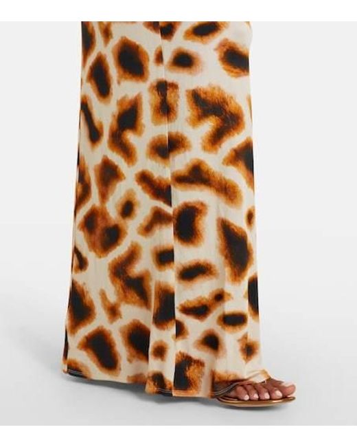 Christopher Esber Metallic Animal-Print Maxi Dress