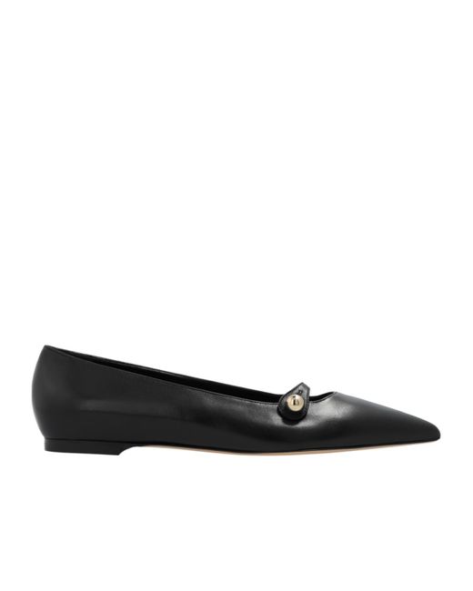 Casadei Black Cleo Pointed Toe Ballet Flats