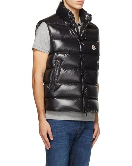 Moncler Black Tibb High-Neck Zip-Up Padded Gilet for men