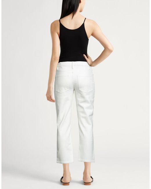 Tory Burch White Straight-Leg Jeans