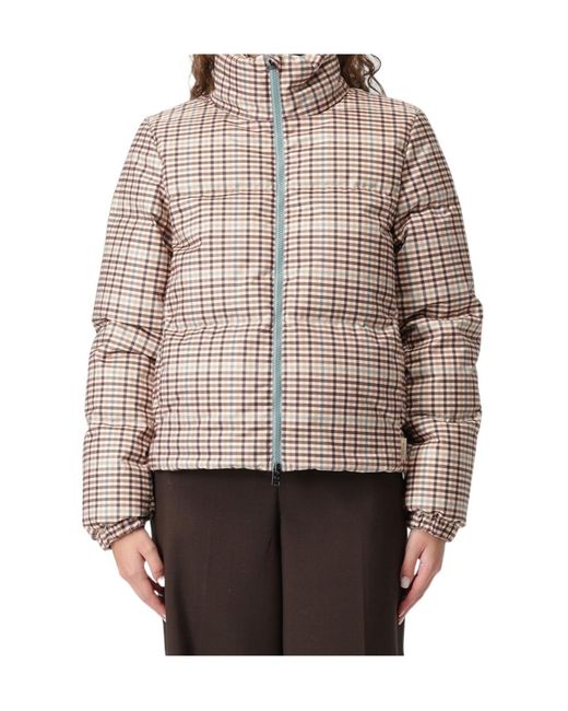 Woolrich Multicolor High-Neck Zip-Up Down Jacket