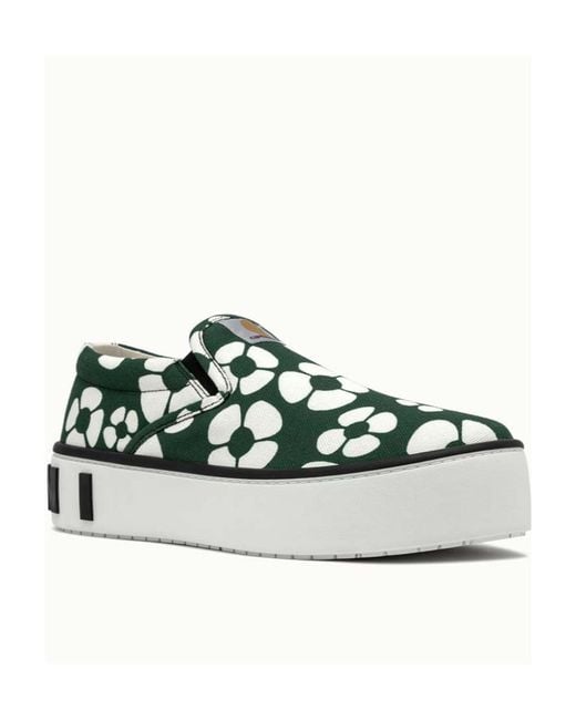 Marni Green X Charatt Floral Printed Sneakers for men