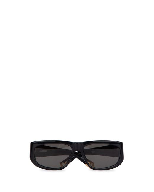 Jacquemus Black Rectangle Frame Sunglasses for men