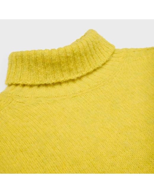 Céline Yellow Turtleneck Sweater
