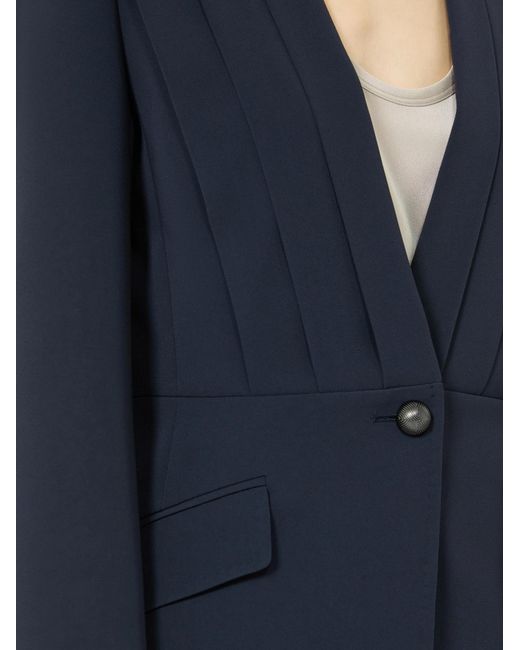 Max Mara Blue Long-Sleeved Suit Jacket