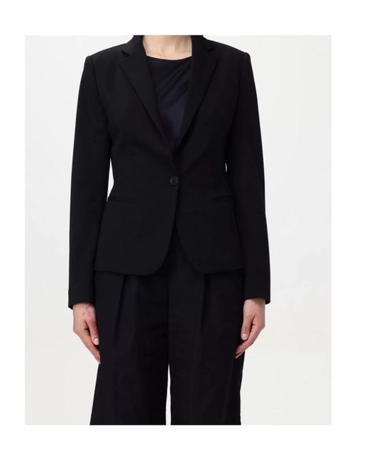 Dondup Black Single-Breasted Blazer