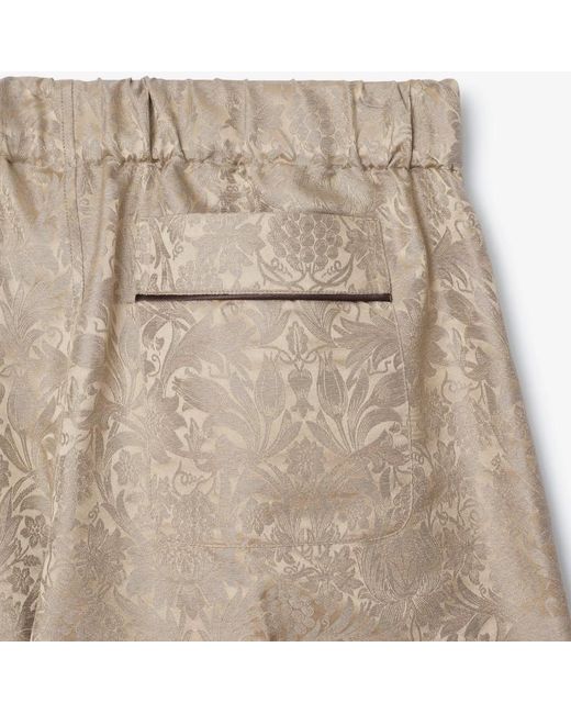 Burberry Natural Jacquard-Pattern Trousers