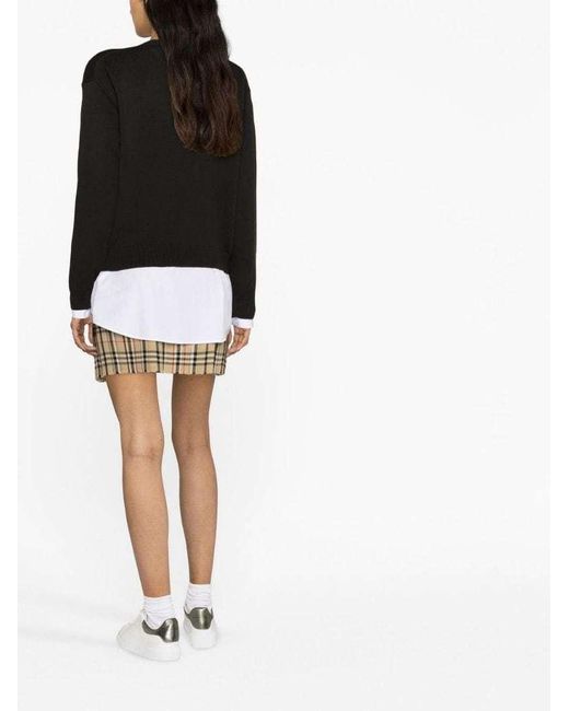 KENZO Black Logo Intarsia Crewneck Jumper