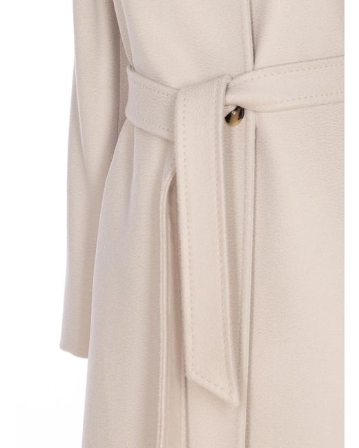 Max Mara Natural Studio Bcollag Belted Long-Sleeved Coat