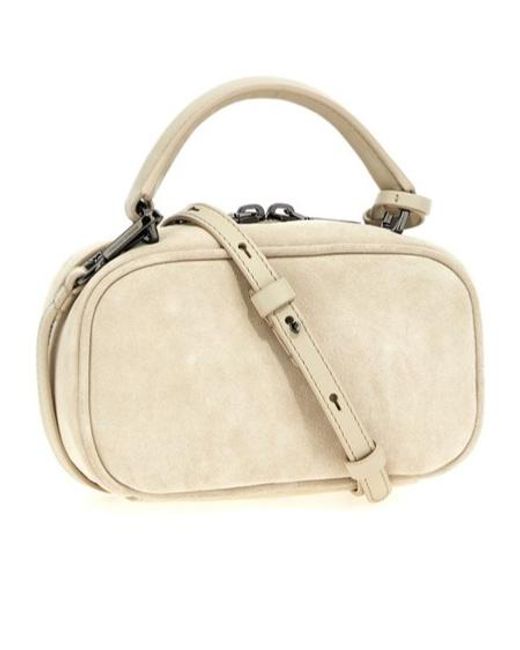 Brunello Cucinelli Natural Boston Explorer Small Handbag