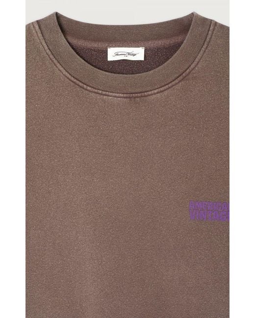 American Vintage Brown Logo Sweatshirt
