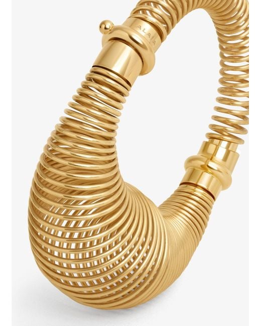 Alaïa Metallic Alaïa Spiral Bracelet