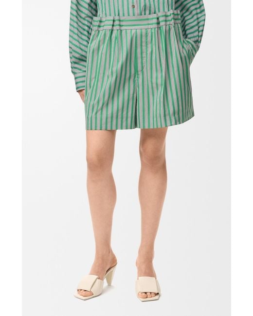 Loewe Green Striped Shorts