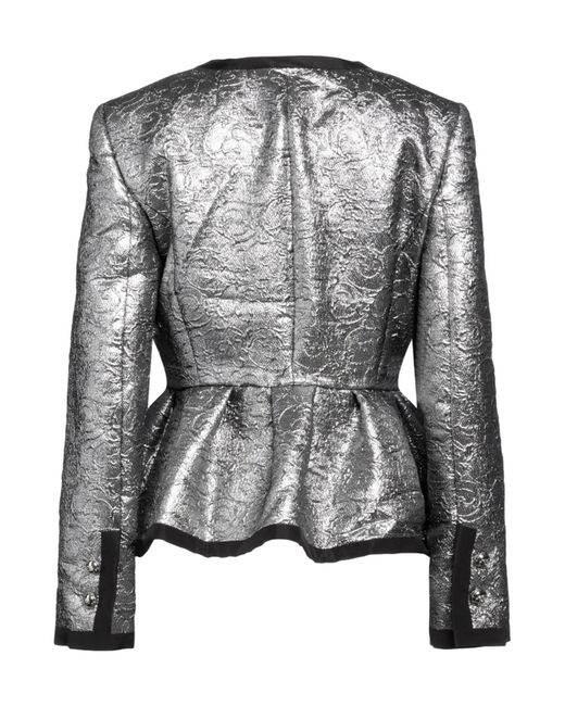 Dolce & Gabbana Gray Two-Tone Long Sleeve Jacket