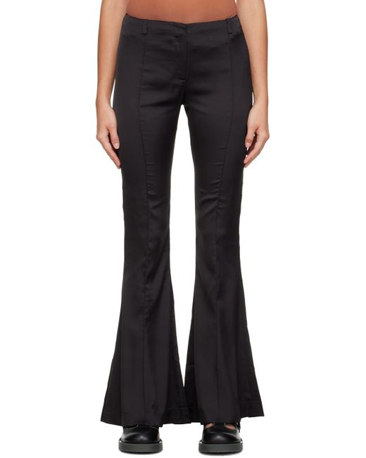 Acne Black Low-Rise Flared Trousers
