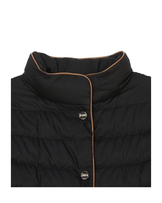 Herno Black Long-Sleeved Down Jacket