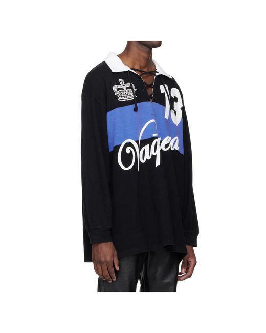 VAQUERA Black Long-Sleeves Polo Top for men