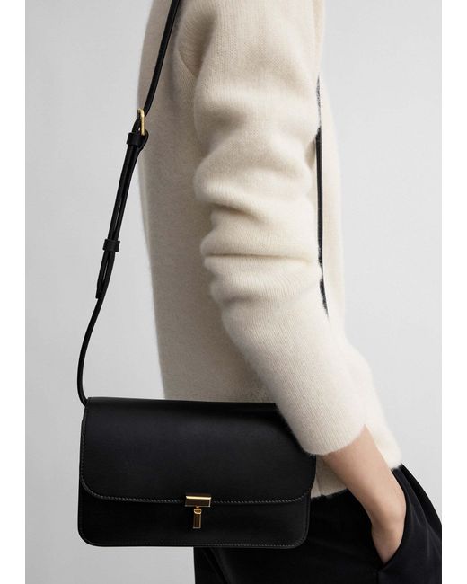 Totême  Black T-Lock Leather Crossbody