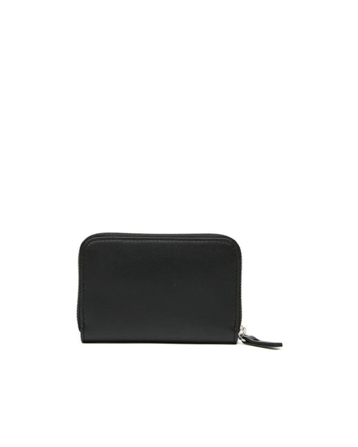 MM6 by Maison Margiela Black Numeric Zip-Around Wallet for men