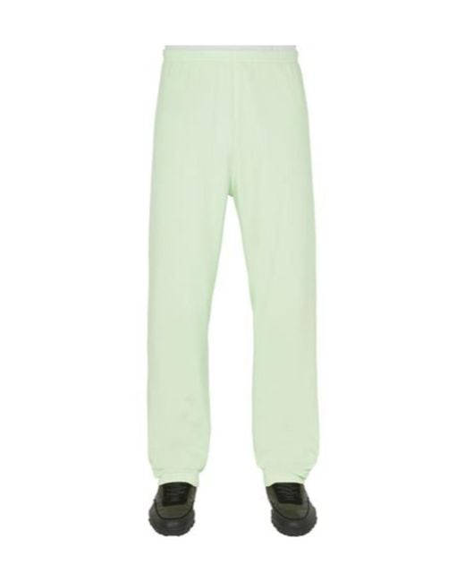 Stone Island Green Logo-Print Cotton Track Pant for men