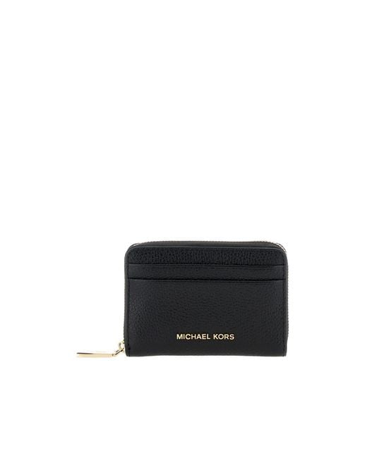 MICHAEL Michael Kors Black Jet Set Small Zip-Around Card Case