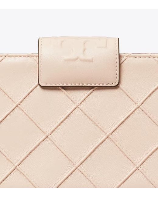Tory Burch Natural Mini Fleming Soft Chain Wallet