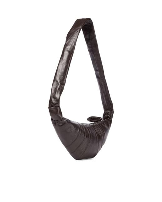 Lemaire White Croissant Small Leather Shoulder Bag