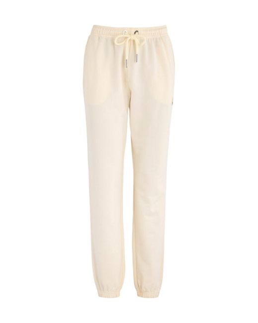 Moncler Natural Logo-Appliquéd Cotton Sweatpants