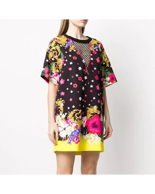 Versace Jeans Multicolor Print Dress