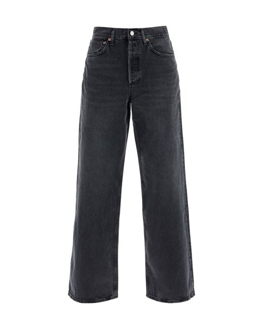 Agolde Blue Dame Straight Leg Jeans