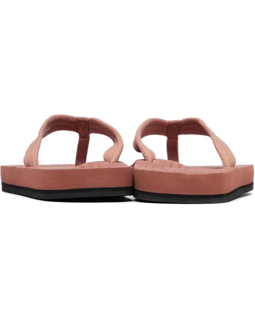 Maison Kitsuné Brown Maison Kitsuné X Indosole Collaboration Easy Living Flip-Flops