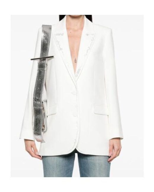 Zadig & Voltaire White Viva Strass Blazer