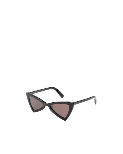 Saint Laurent White Cat-Eye Dark Tint Sunglasses