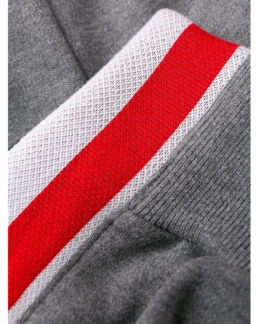Thom Browne Gray Interlock Rwb Stripe Track Pants for men