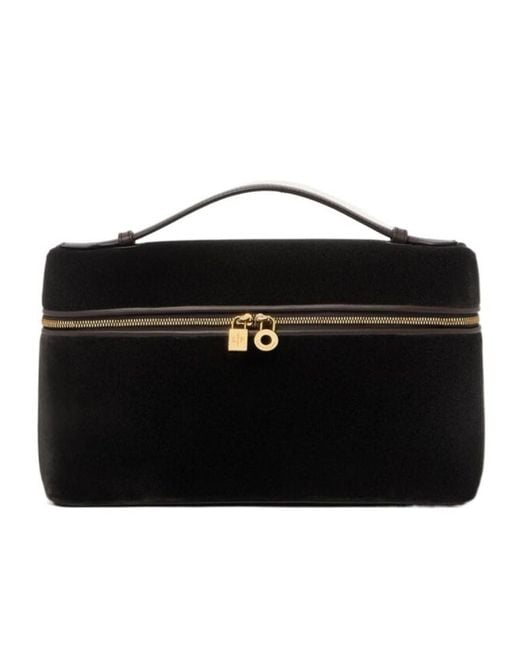 Loro Piana Black Extra Pocket L27 Shoulder Bag
