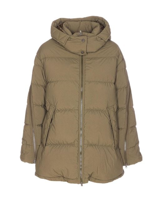 Herno Green Zip-Up Hooded Jacket
