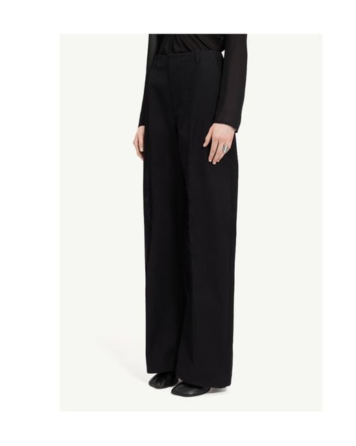 MM6 by Maison Margiela Black Pleated Wide-Leg Pants