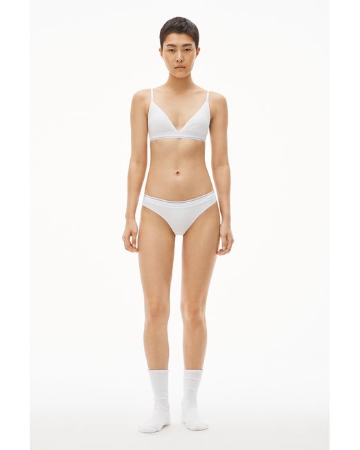 Alexander Wang White Rib Plain Thong