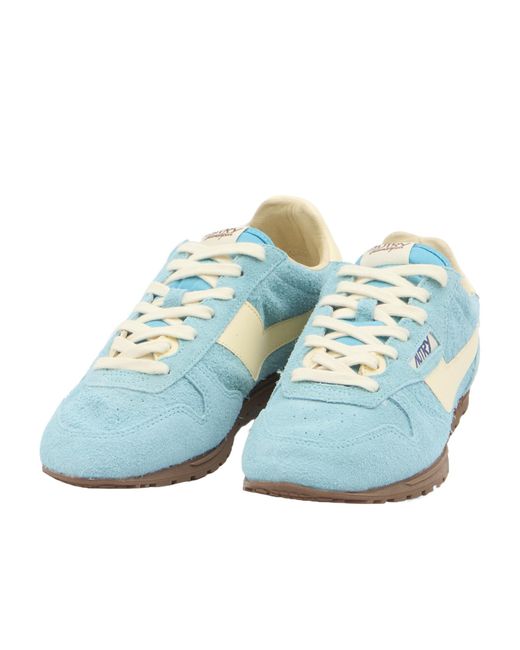 Autry Blue Windspin Lace-Up Sneakers