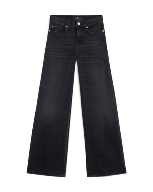 7 For All Mankind Blue Lotta Straight-Leg Jeans