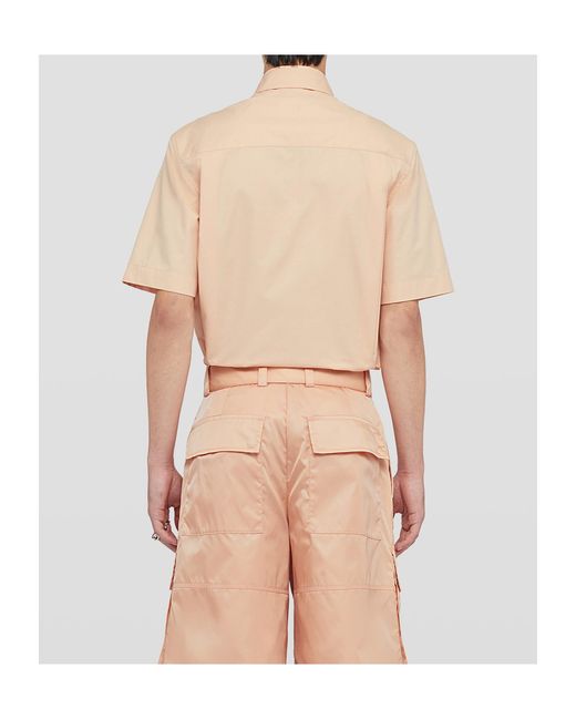 Jil Sander Natural Short Sleeved Straight Hem Shirt for men