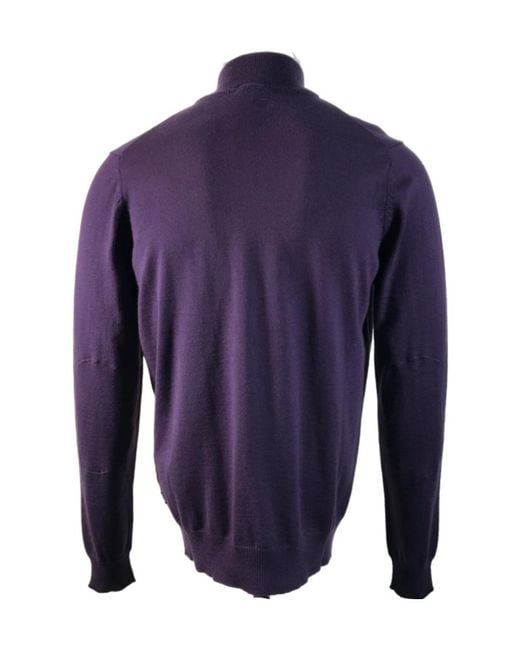Boss Blue Stand-Neck Sweater for men