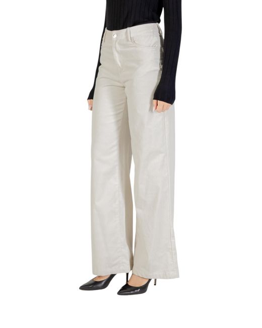 Liu Jo Multicolor Wide-Leg Corduroy Trousers